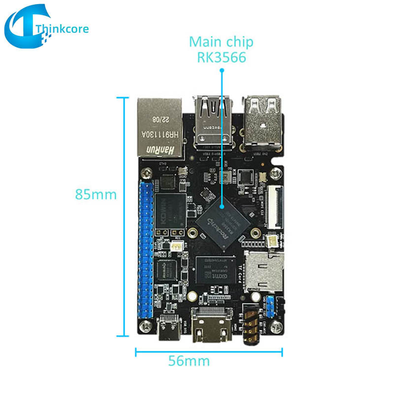 RK3566 SBC plaka bakarreko ordenagailua Raspberry Pi-rekin bateragarria